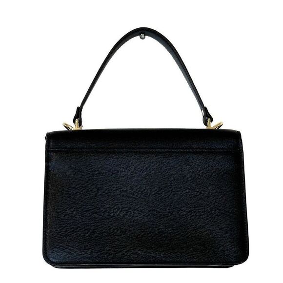 Karl Lagerfeld Paris Simone Gold Cat Studded Leather Crossbody Purse Handbag Bla - Picture 10 of 11